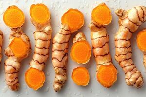 Turmeric Root Sliced Vibrant photo