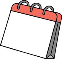 Desktop calendar with red marker vector