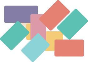 Colorful Rectangles Overlapping Abstract Background Pastel Design vector
