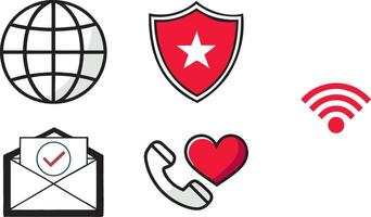 Essential Communication Icons Set for Diverse Digital Needs vector