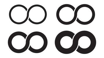 Smooth Infinity Loop Symbol Icon vector