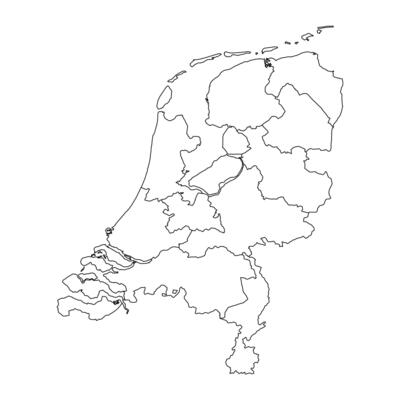 Administrative Map European Provinces Netherlands