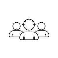 Line Target Audience Marketing Icon vector