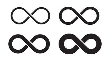 Abstract infinity symbol icon modern clean shape vector