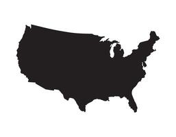 Flat silhouette of USA map for design layout vector