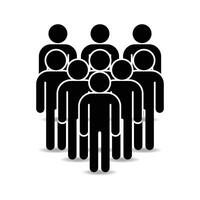 Set of people group icons for communication usage vector