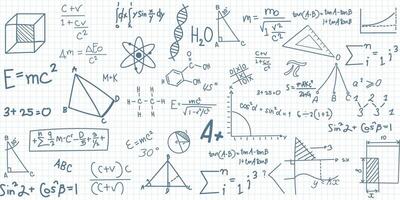 Flat style icon set showing math symbol collection vector