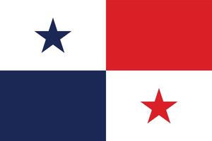 Panama flag flat design simple colors vector