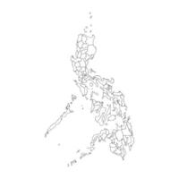 Philippines Outline Map White Background vector