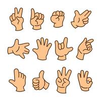 Flat style icon of fat hand with funny gesture vector
