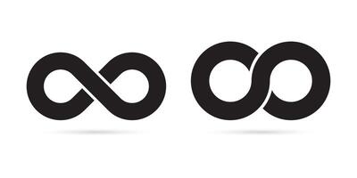 Infinity symbol collection in minimal clean style vector