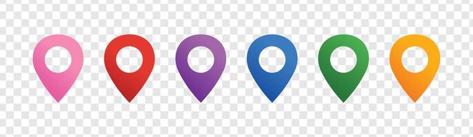Map Pins Location Marker Icon Set vector
