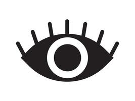 Eye Icon With Eyelashes Design vector