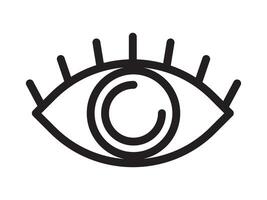 Literate Eyes Eyelashes Icon Design vector