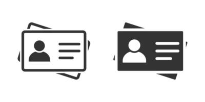 ID card icon for user identification concept vector