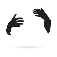 Icon of hands showing hug and warm support vector