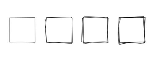 Square Line Set Thin To Bold vector