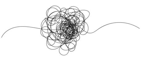 Chaos. Abstract tangled texture line vector