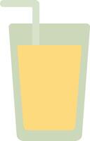 Lemon Drink in Flat Style with Sliced Lemon vector