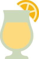 Flat Design Approach to Lemon Juice and Slice vector