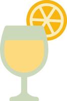 Lemon Beverage with Flat Design and Garnish vector