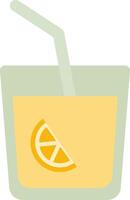 Clean Flat Art of Lemon Juice with a Slice vector