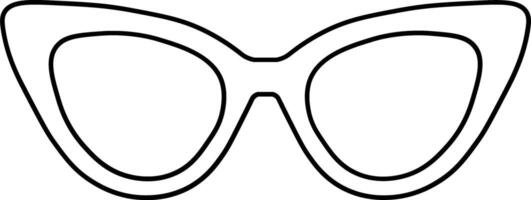 Sleek Sunglasses Sketch in Line Form vector