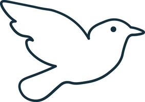 Artistic Bird in Motion with Hand-Drawn Lines vector