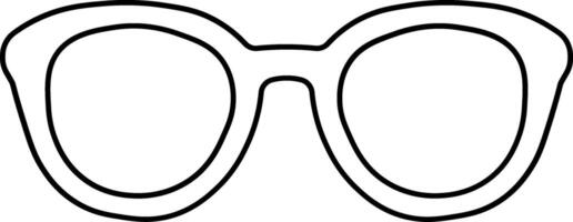Thin Line Sunglasses Graphic Element vector