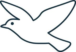 Line Art of a Bird in Flight vector