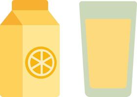 Minimal Lemon Juice Depiction with Citrus Slice vector