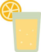 Simple Flat Design of Lemon Juice and Garnish vector