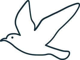 Rough Sketch of Flying Bird vector