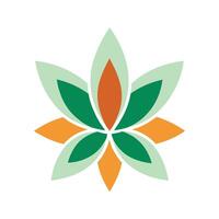Stylized Lotus Flower Design for Invitations and Decorative Purposes vector