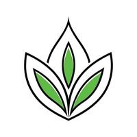 Stylized Floral Emblem on White Background vector
