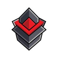 Abstract Geometric Shield Emblem for Corporate Branding vector