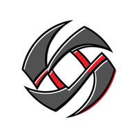 Abstract Geometric Emblem with Interlocking Forms vector