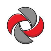 Abstract Circular Rotation Symbol for Technology and Business vector