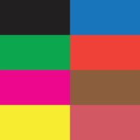 Colorful color scheme presentation with blocks of colors vector