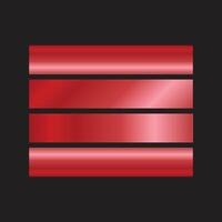 Four horizontal red stripes with gradient effect vector