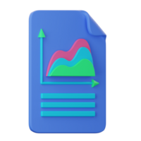 A blue file folder with a graph on it png