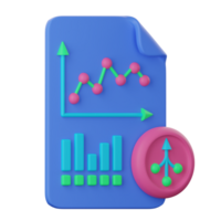 A file with a graph and an arrow pointing up png