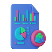 A blue folder with a pie chart and a globe png