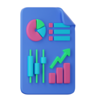 A blue folder with graphs and charts on it png