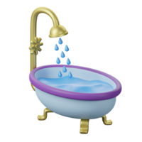 A bathtub with water running out of it png