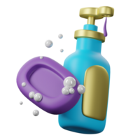 A soap and a soap bar are sitting on a black background png