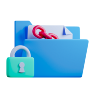 A folder with a padlock and a chain png