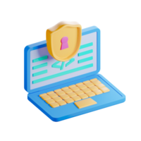 A laptop with a shield on it and a password png