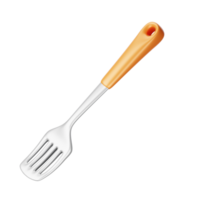 A fork with a handle on a black background png