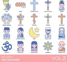 Religion icons set, volume 2, religious icons, icons, icons, icons, icons, vector